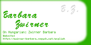 barbara zwirner business card